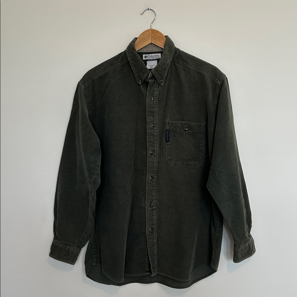 Columbia Men's Olive Button Down Shirt